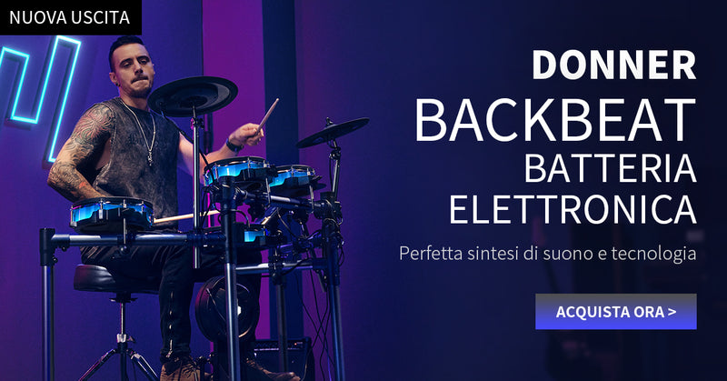 La batteria elettronica intelligente sta diventando forte: Donner presenta la batteria elettronica BackBeat completa