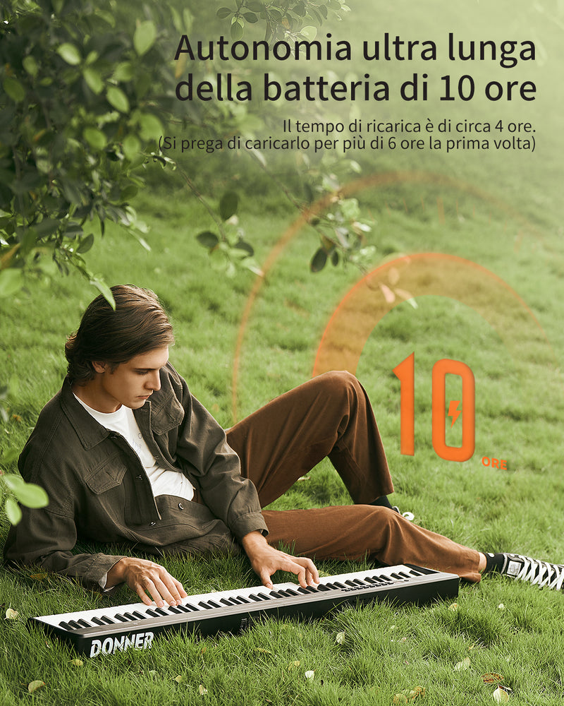 Donner DP-10 Piano elettrico Tastiera portatile pieghevole