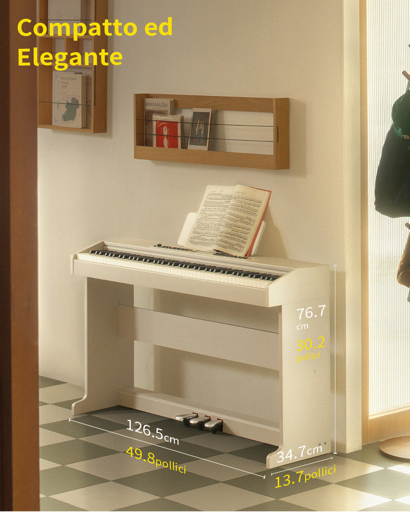 Donner DDP-95 88 tasti pianoforte digitale verticale pesato per principianti bianco