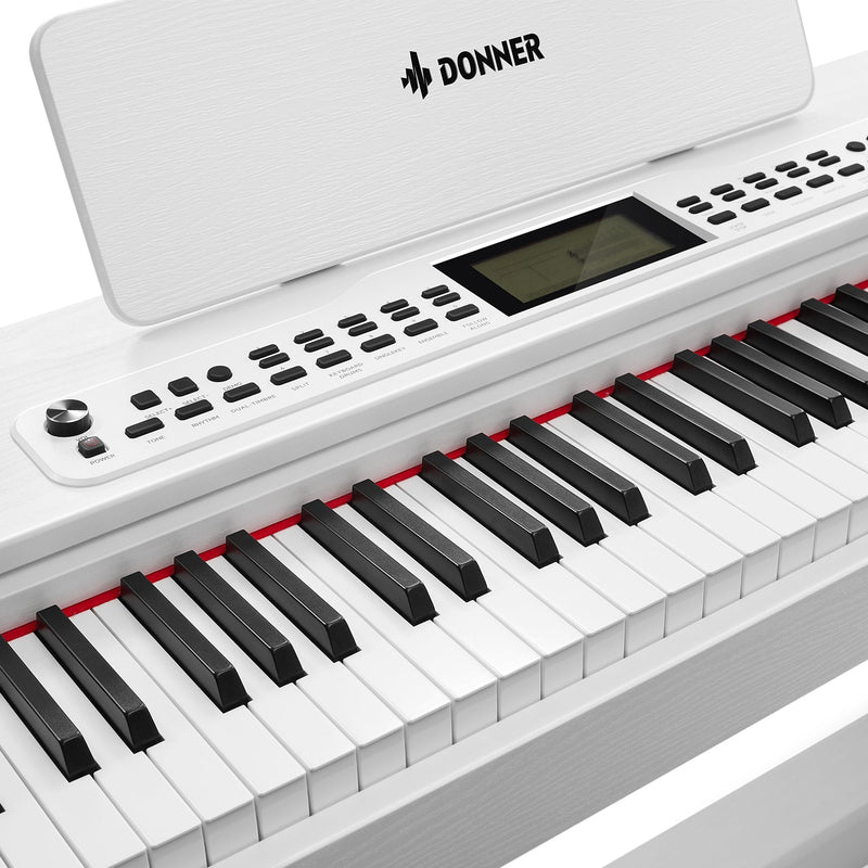 Donner DDP-95 88 tasti pianoforte digitale verticale pesato per principianti bianco