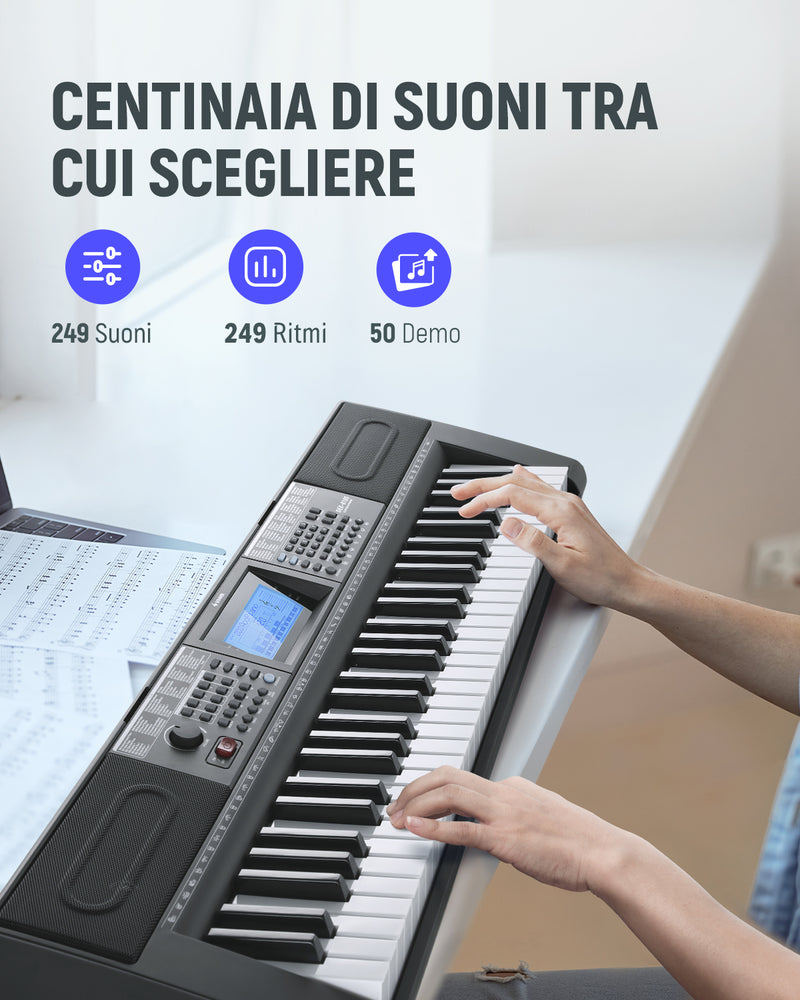 Eastar EK-10S Tastiera elettronica 61 tasti per pianoforte digitale