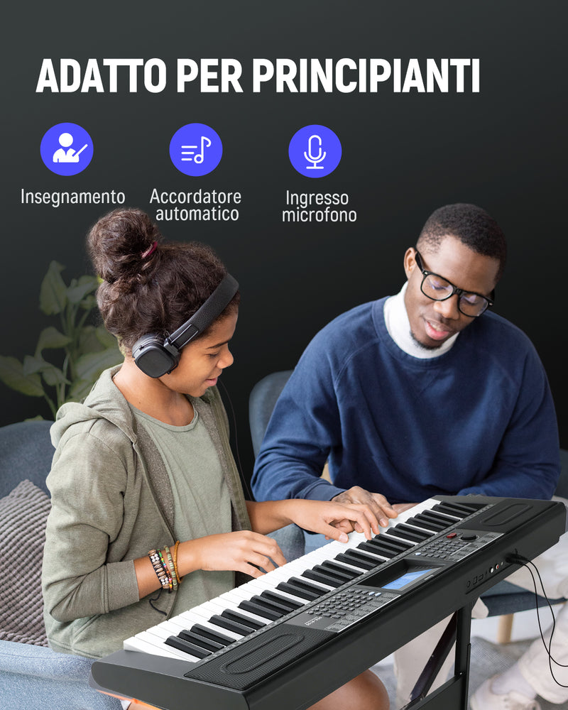 Eastar EK-10S Tastiera elettronica 61 tasti per pianoforte digitale