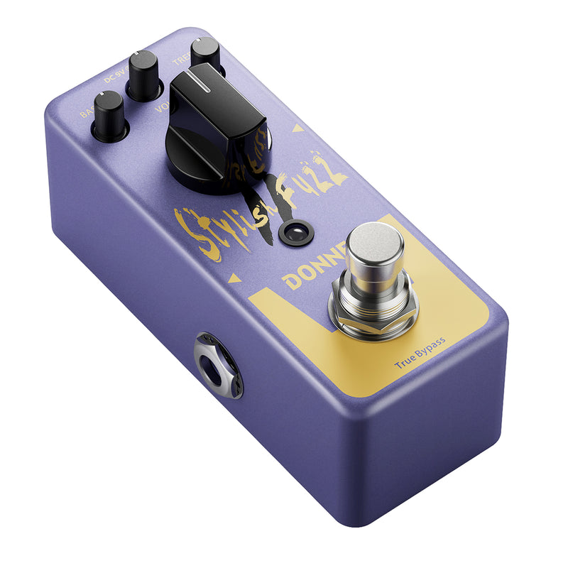 Donner Pedal de efecto Fuzz, elegante pedal de efecto fuzz, clásico Mini Fuzz Pedal para guitarra eléctrica True Bypass