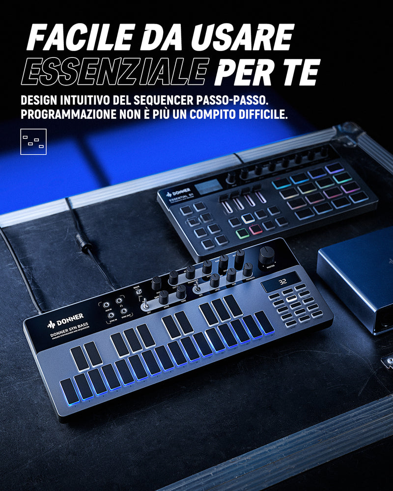 Donner B1 sintetizzatore e sequencer per basso analogico