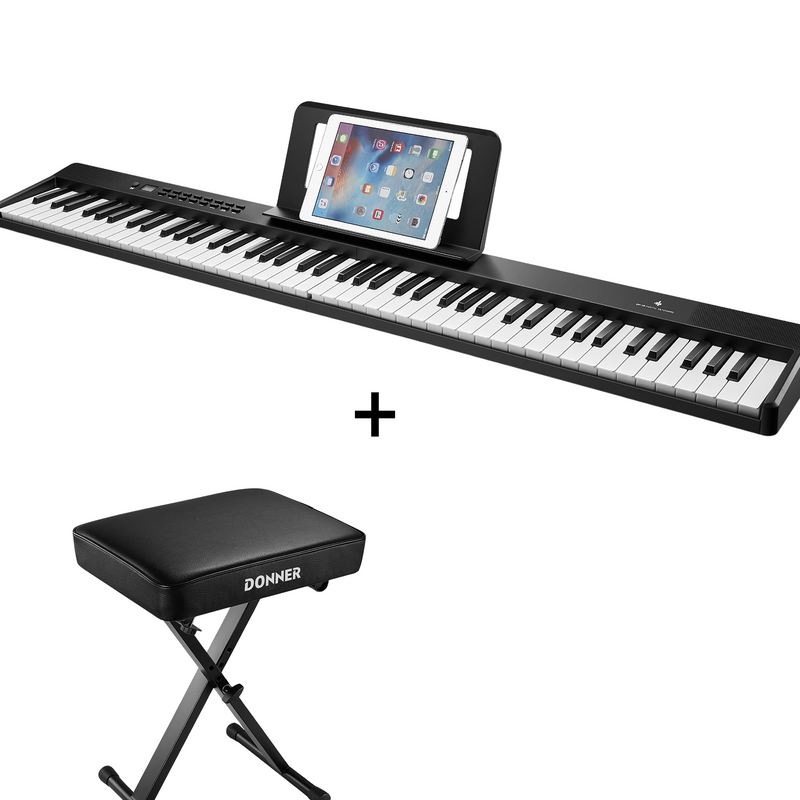 Donner DP-10 Piano elettrico Tastiera portatile pieghevole  + panca