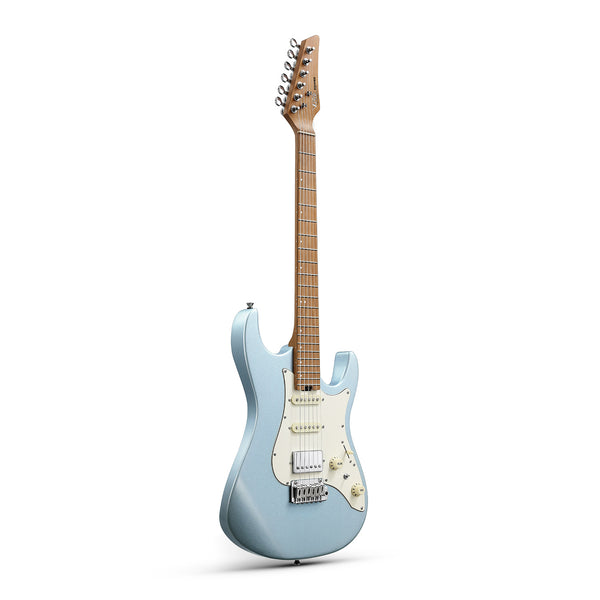 Donner DST-550 Chitarra elettrica ST da 39 pollici con pickup HSS e corpo in pioppo massello a doppio taglio-Blu##