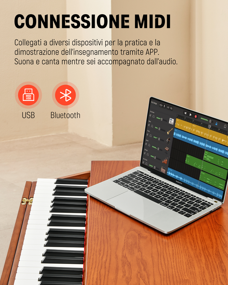 Donner DDP-80 Pro pianoforte digitale Retrò estetico