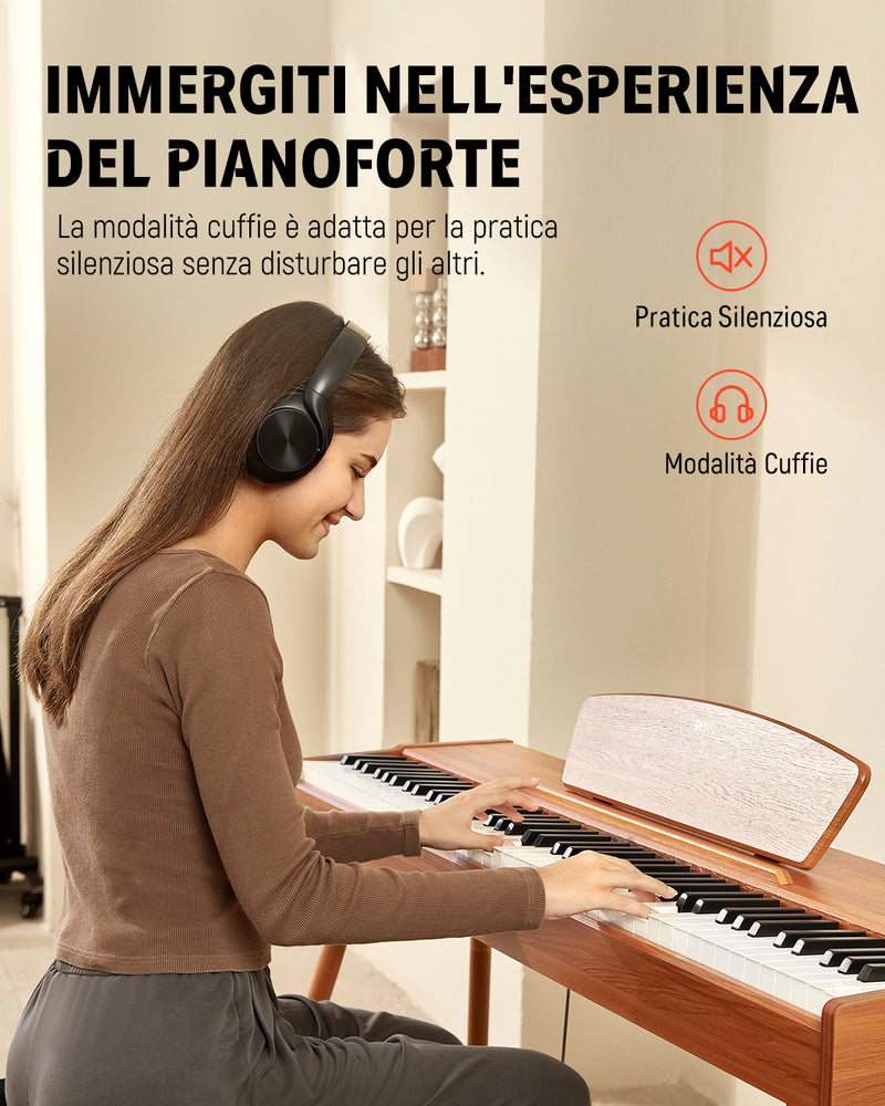 Donner DDP-80 pianoforte digitale domestico a 88 tasti stile in legno