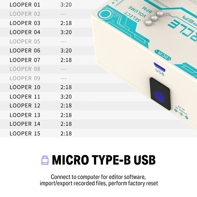 Donner effetto per chitarra circle Looper